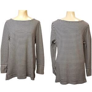 TALBOTS Women's Striped Boatneck Tunic Top. LP